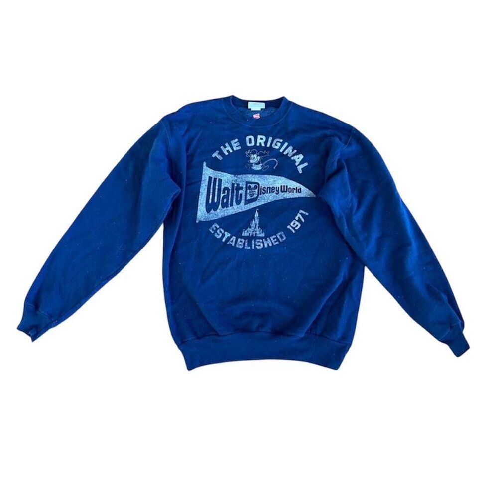 Disney Women's Blue and White Sweatshirt